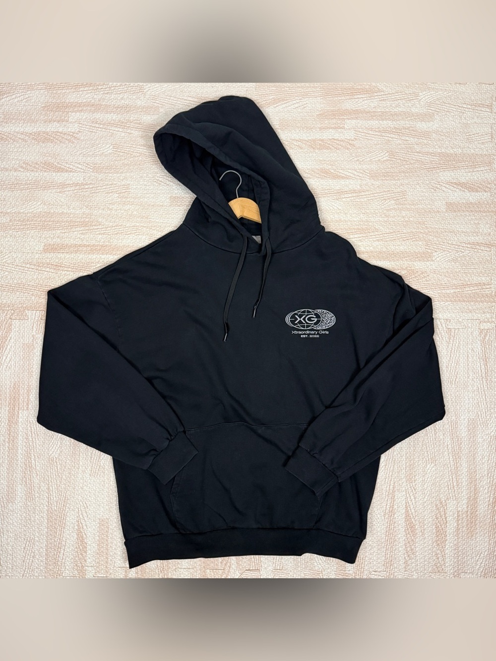 Official XG XGALX Product 2 Pigment Dye Hoodie Black XL Oversized Heavyweight